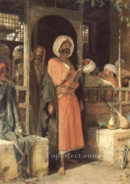 イエス Painting - カイロのカフェの扉 オリエンタル ジョン・フレデリック・ルイス・アラブス
